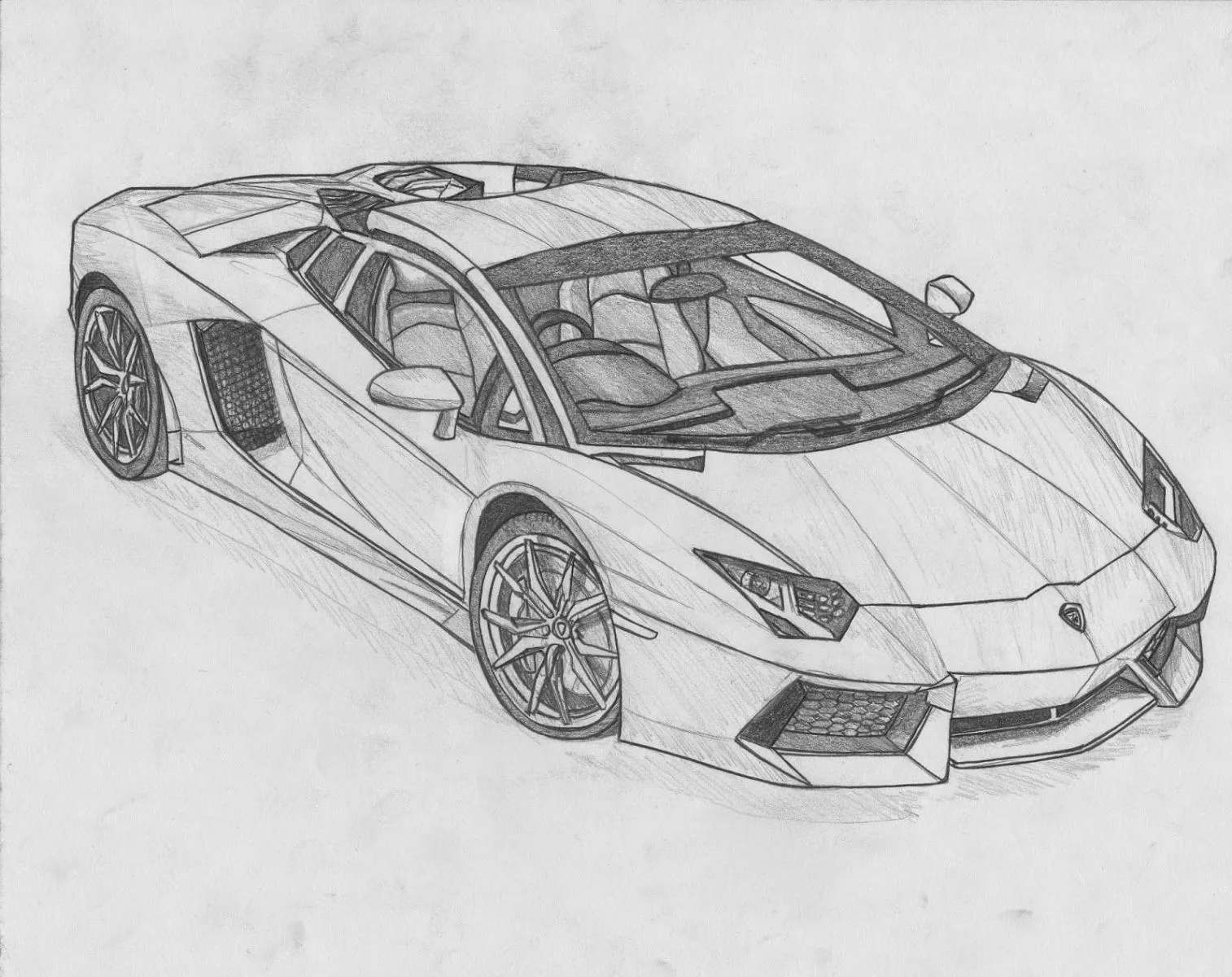 Hoàn thành bức tranh siêu xe mơ ước Lamborghini