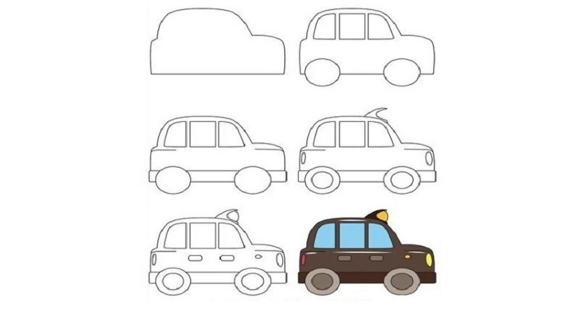 Hướng dẫn vẽ tranh đề tài xe ô tô cho trẻ