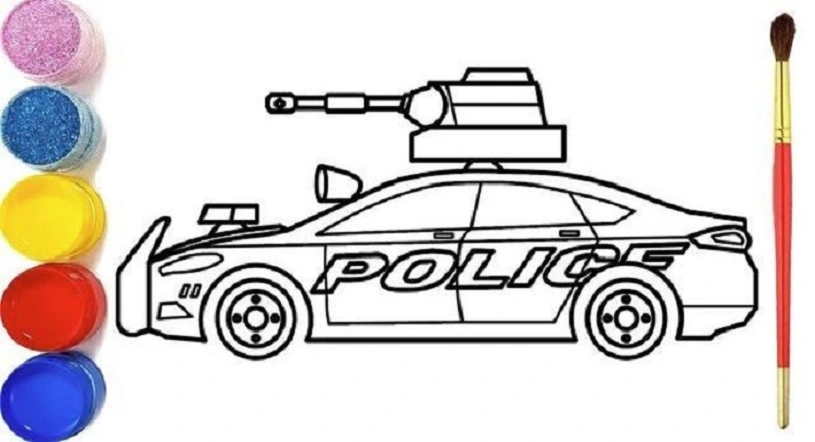 Hướng dẫn vẽ tranh xe ô tô hoạt hình cho trẻ 4