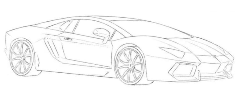 Vẽ cụ thể bánh xe pháo của Lamborghini